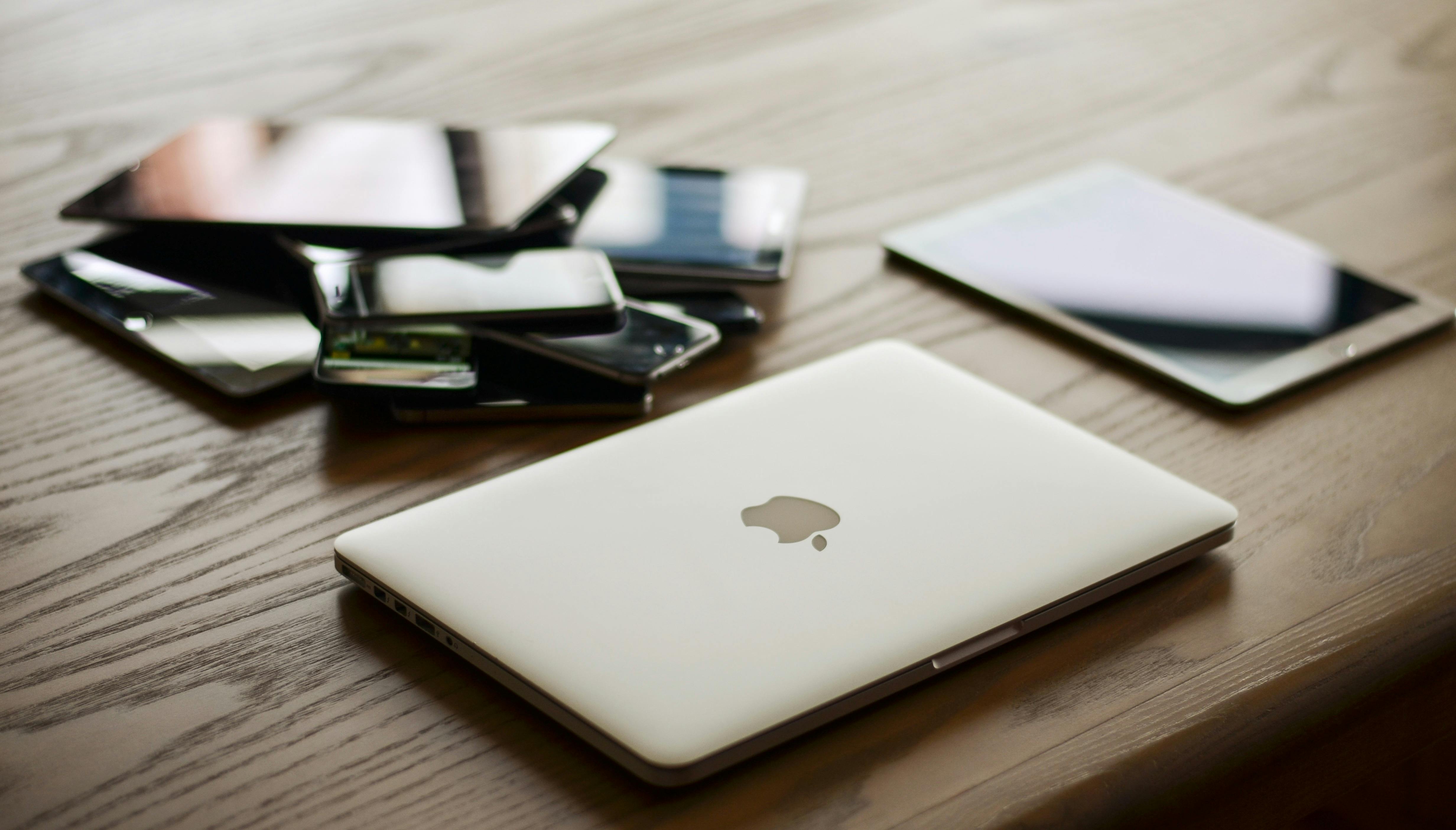 Old mobile phones and laptop devices 